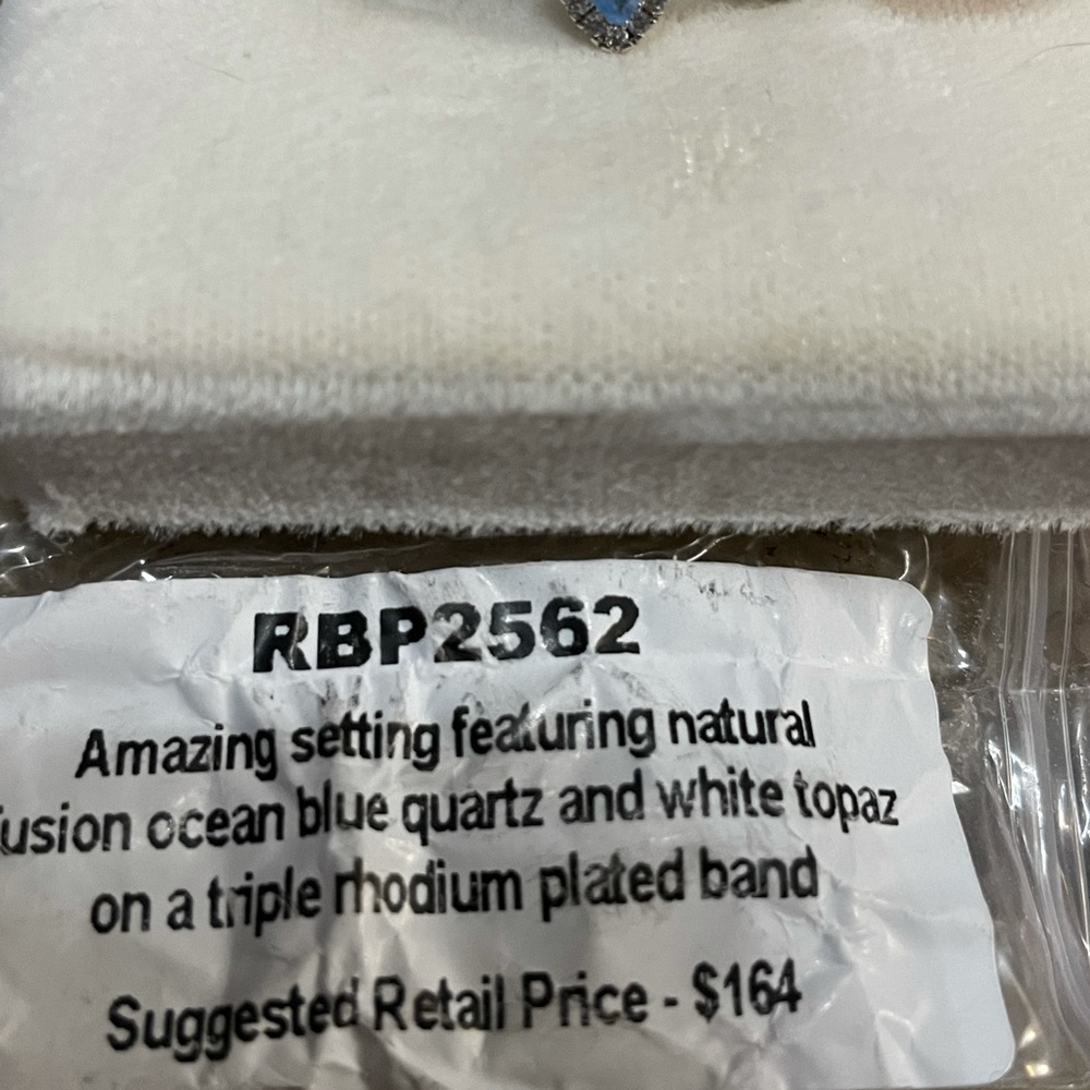 Natural fusion ocean blue quartz and white topaz